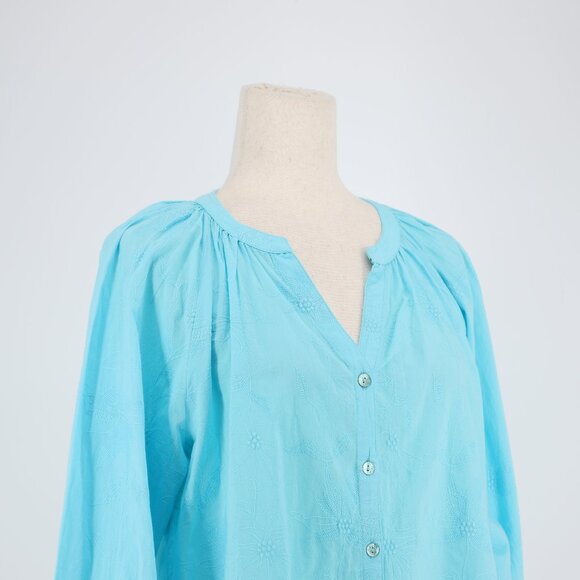 NWT HABITAT Floral Embroidery Romance Shirt Top in Malibu Size S - Picture 4 of 10